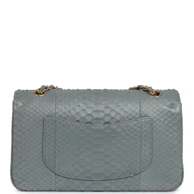 Chanel Pre-owned Chanel Medium Classic Double Flap Bag Grey Python Antique Gold Hardware | Thumbnail 4 Chanel Pre-owned Chanel Medium Classic Double Flap Bag Grey Python Antique Gold Hardware | Thumbnail 4