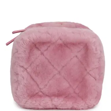 Chanel Pre-owned Chanel Small Top Handle Square Vanity Case With Chain Pink Shearling Lambskin Gold Hardware | Thumbnail 6 Chanel Pre-owned Chanel Small Top Handle Square Vanity Case With Chain Pink Shearling Lambskin Gold Hardware | Thumbnail 6