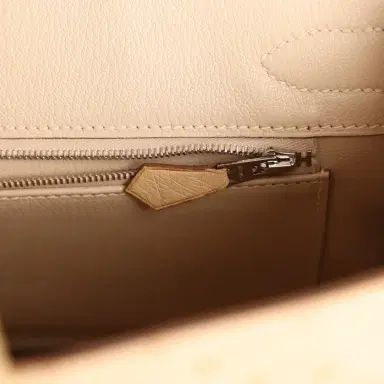 HERMÈS Pre-owned Hermes Birkin 30 Blanc Casse Ostrich Palladium Hardware | Thumbnail 9 HERMÈS Pre-owned Hermes Birkin 30 Blanc Casse Ostrich Palladium Hardware | Thumbnail 9