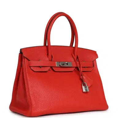 HERMÈS Pre-owned Hermes Birkin 30 Capucine Togo Palladium Hardware | Thumbnail 2 HERMÈS Pre-owned Hermes Birkin 30 Capucine Togo Palladium Hardware | Thumbnail 2
