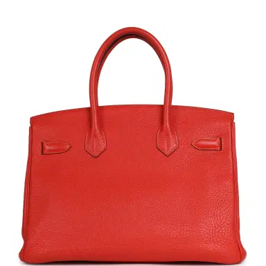 HERMÈS Pre-owned Hermes Birkin 30 Capucine Togo Palladium Hardware | Thumbnail 3 HERMÈS Pre-owned Hermes Birkin 30 Capucine Togo Palladium Hardware | Thumbnail 3