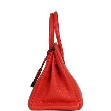 HERMÈS Pre-owned Hermes Birkin 30 Capucine Togo Palladium Hardware | Thumbnail 4 HERMÈS Pre-owned Hermes Birkin 30 Capucine Togo Palladium Hardware | Thumbnail 4