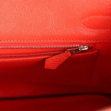 HERMÈS Pre-owned Hermes Birkin 30 Capucine Togo Palladium Hardware | Thumbnail 8 HERMÈS Pre-owned Hermes Birkin 30 Capucine Togo Palladium Hardware | Thumbnail 8