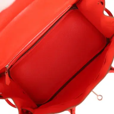 HERMÈS Pre-owned Hermes Birkin 30 Capucine Togo Palladium Hardware | Thumbnail 9 HERMÈS Pre-owned Hermes Birkin 30 Capucine Togo Palladium Hardware | Thumbnail 9