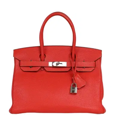HERMÈS Pre-owned Hermes Birkin 30 Capucine Togo Palladium Hardware | Thumbnail 1 HERMÈS Pre-owned Hermes Birkin 30 Capucine Togo Palladium Hardware | Thumbnail 1