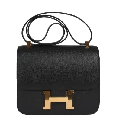 HERMÈS Pre-owned Hermes Constance 24 Black Epsom Gold Hardware | Thumbnail 1