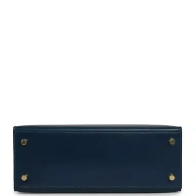 HERMÈS Pre-owned Hermes Kelly Sellier 25 Bleu De Prusse Box Gold Hardware | Thumbnail 6 HERMÈS Pre-owned Hermes Kelly Sellier 25 Bleu De Prusse Box Gold Hardware | Thumbnail 6