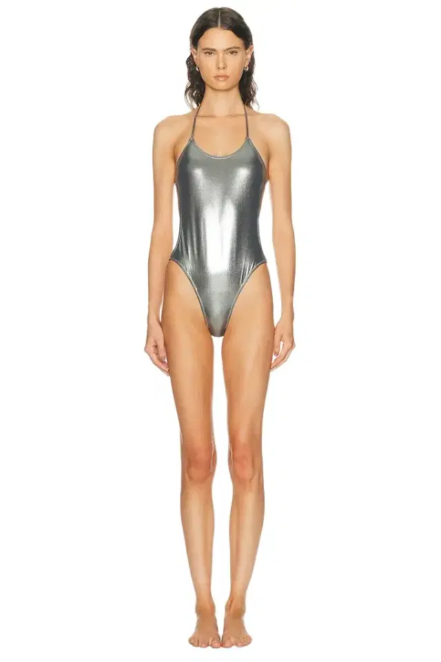 The Attico Metallic One Piece Swimsuit