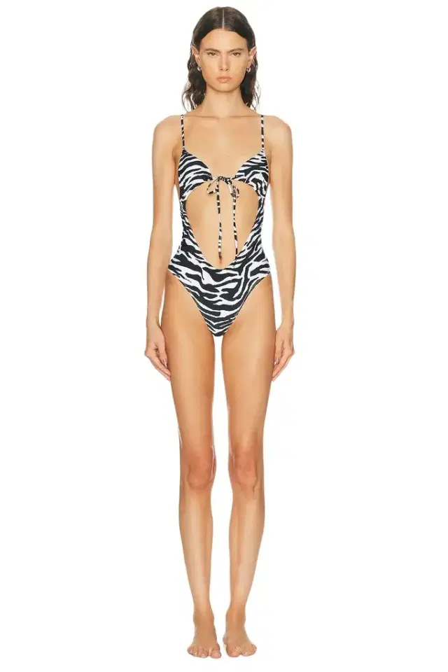 The Attico Zebra One Piece Swimsuit