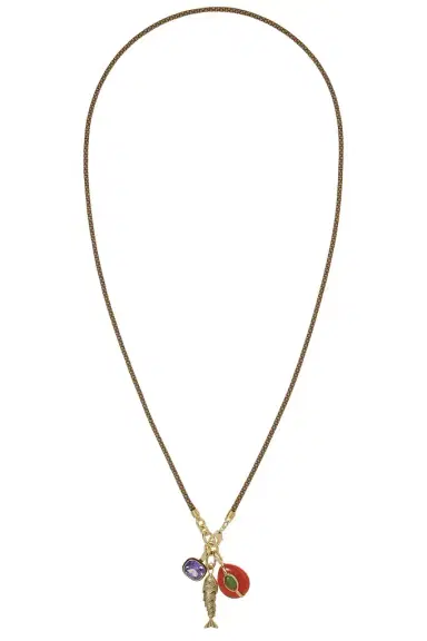 Roxanne Assoulin The Cubic Triple Charm Cord Pendant Necklace | Thumbnail 1 Roxanne Assoulin The Cubic Triple Charm Cord Pendant Necklace | Thumbnail 1