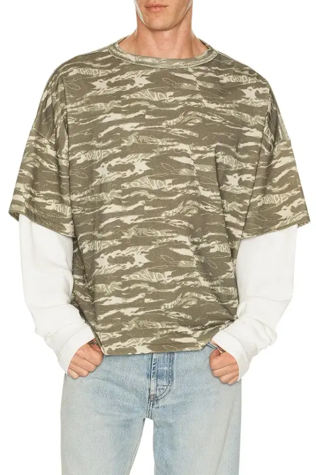 Rhude Tiger Camo Double Layer Tee