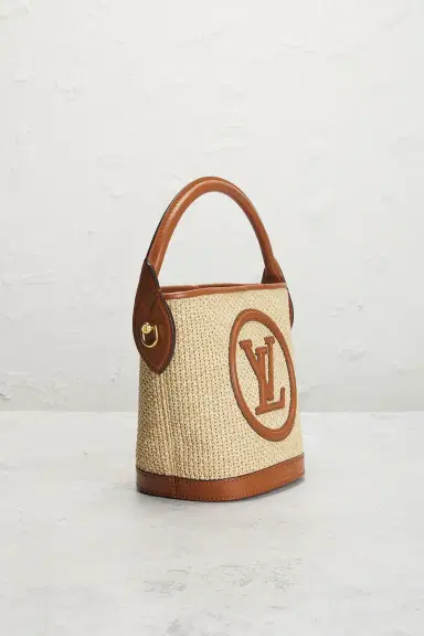 Louis Vuitton Louis Vuitton Raffia Petite Bucket NM Bag | Thumbnail 4