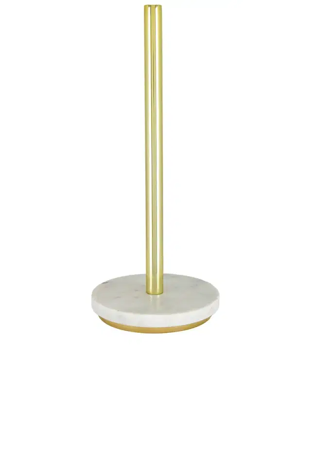 HAWKINS NEW YORK Simple Marble + Brass Paper Towel Holder