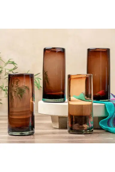 Verve Culture Set Of 4 Tamarind Highball Glass | Thumbnail 5