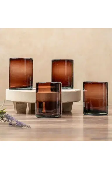 Verve Culture Set Of 4 Tamarind Handblown Glasses | Thumbnail 7