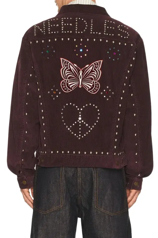 Needles Studded Jean Jacket 14W Corduroy