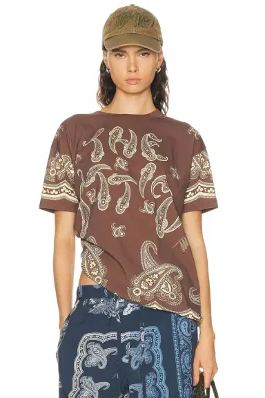 The Attico Paisley T-Shirt | Thumbnail 1 The Attico Paisley T-Shirt | Thumbnail 1