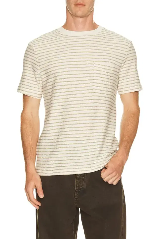 Frame Ribbed Striped Tee