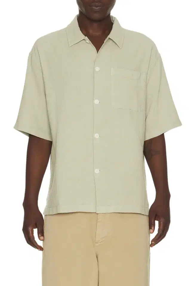 Frame Open Weave Short Sleeve Shirt
