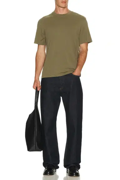 Frame Short Sleeve Light Cotton Tee | Thumbnail 3