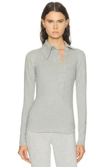 The Attico Long Sleeve Lapel Top | Thumbnail 1