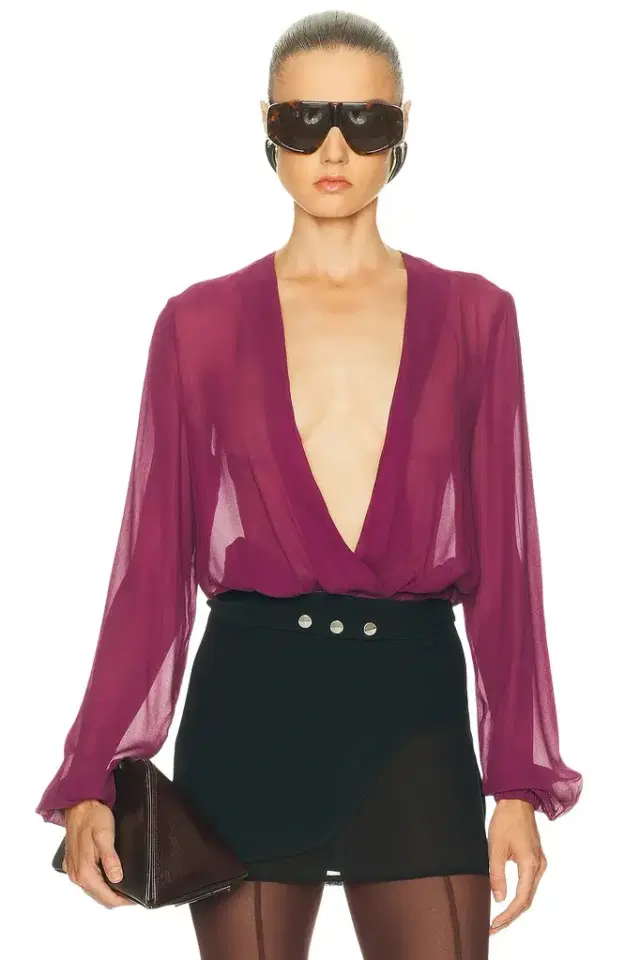 The Attico Deep V Blouse