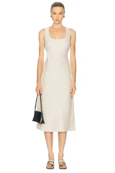 L'Academie Eula Linen Midi Dress | Thumbnail 1