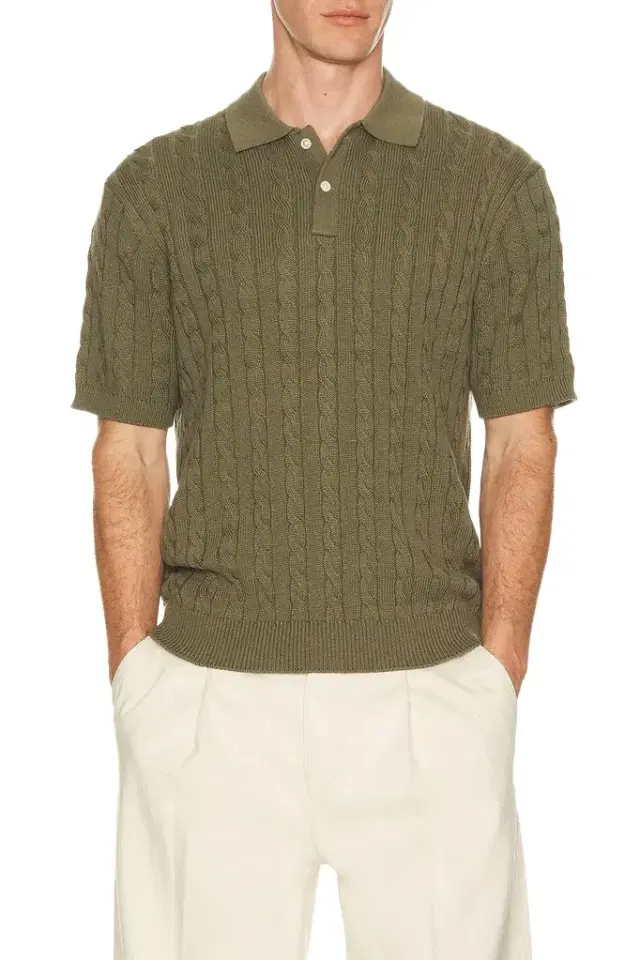 Beams Plus Knit Polo Cable