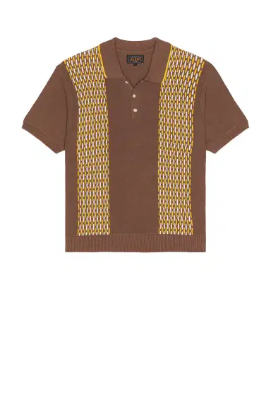 Beams Plus Knit Polo Front Stripe Jacquard | Thumbnail 4