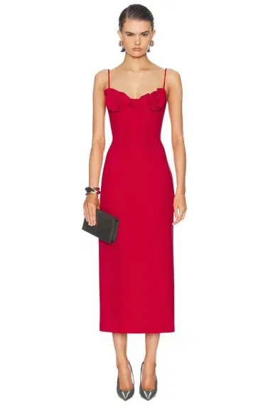 Magda Butrym Floral Applique Midi Dress | Thumbnail 1