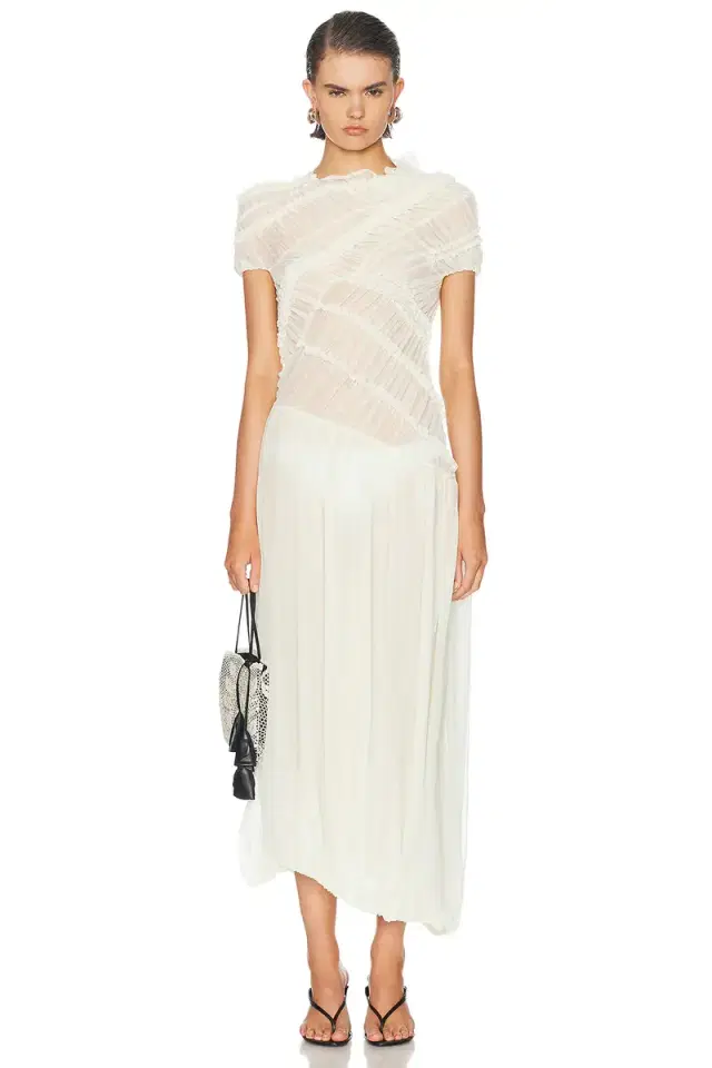 Magda Butrym Sheer Asymmetrical Dress