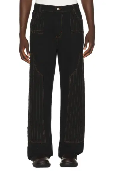 Pas Une Marque Distressed Patch Carpenter Pants | Thumbnail 1 Pas Une Marque Distressed Patch Carpenter Pants | Thumbnail 1