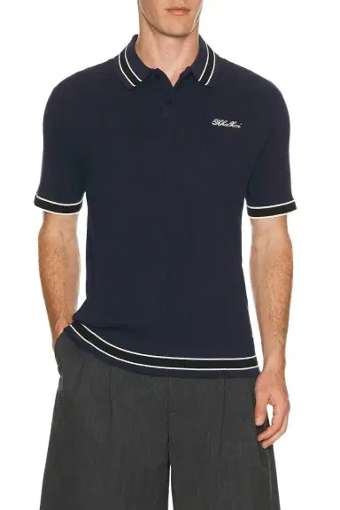 Khalhon Varsity Tipped Rib Polo | Thumbnail 1