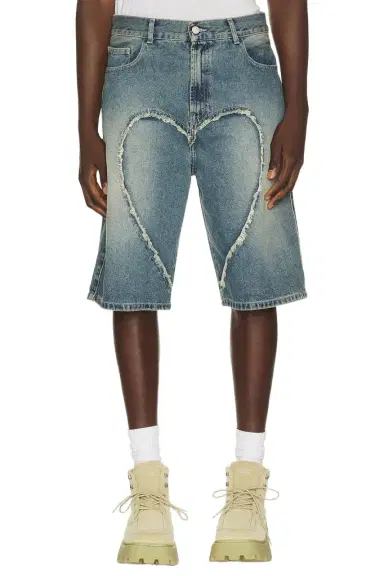 CARNE BOLLENTE Love Denim Shorts | Thumbnail 1 CARNE BOLLENTE Love Denim Shorts | Thumbnail 1