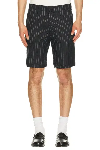 Khalhon Linen Stripe Club Shorts | Thumbnail 1 Khalhon Linen Stripe Club Shorts | Thumbnail 1