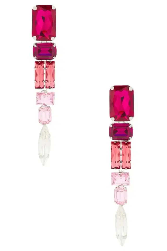 AREA Ombre Crystal Drop Earrings