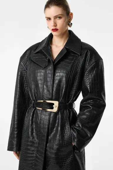 REVOLVE LOS ANGELES Nikita Leather Coat | Thumbnail 3