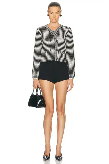 EAVES Naftali Polished Crepe Mini Shorts | Thumbnail 5 EAVES Naftali Polished Crepe Mini Shorts | Thumbnail 5