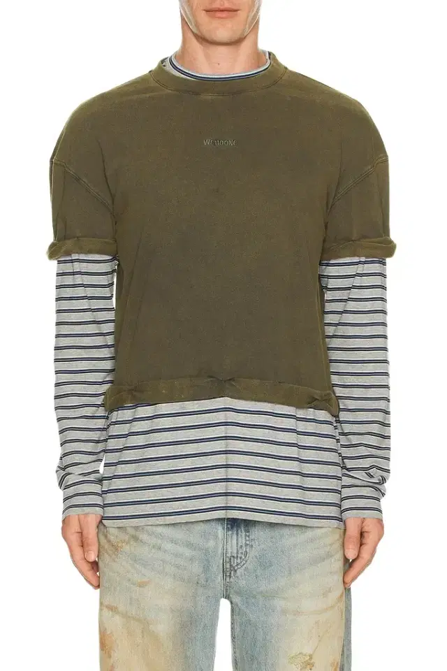 We11Done Layered Striped T-Shirt