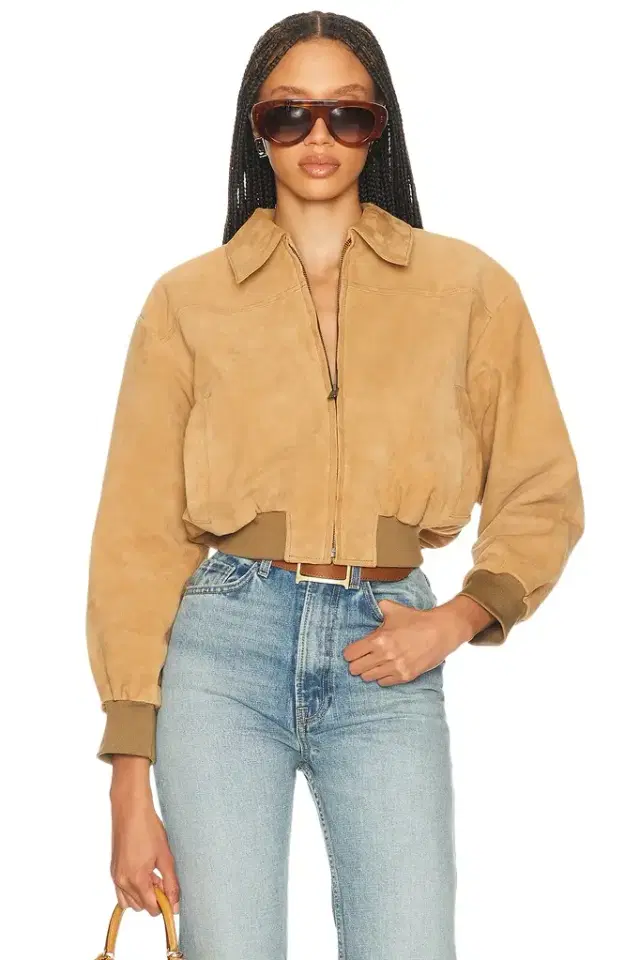 Helsa The Suede Zip Bomber