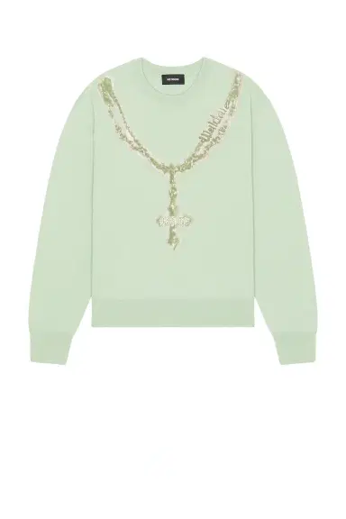 We11Done Pearl Logo Necklace Print Pullover | Thumbnail 4
