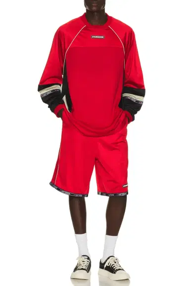 We11Done Sporty Football Jersey Shorts | Thumbnail 3