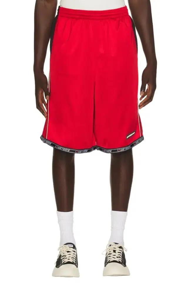 We11Done Sporty Football Jersey Shorts