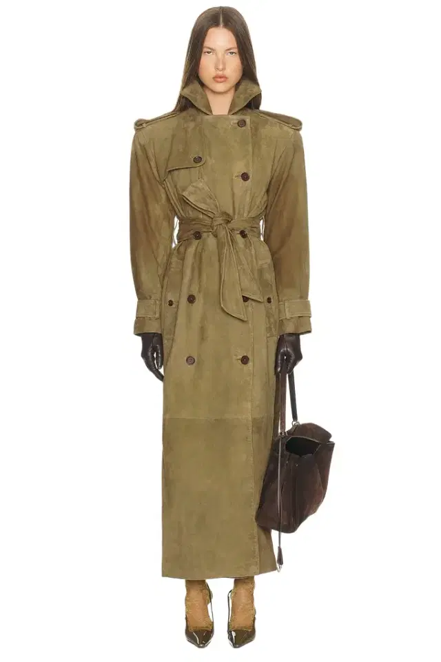 Helsa Suede Trench Coat