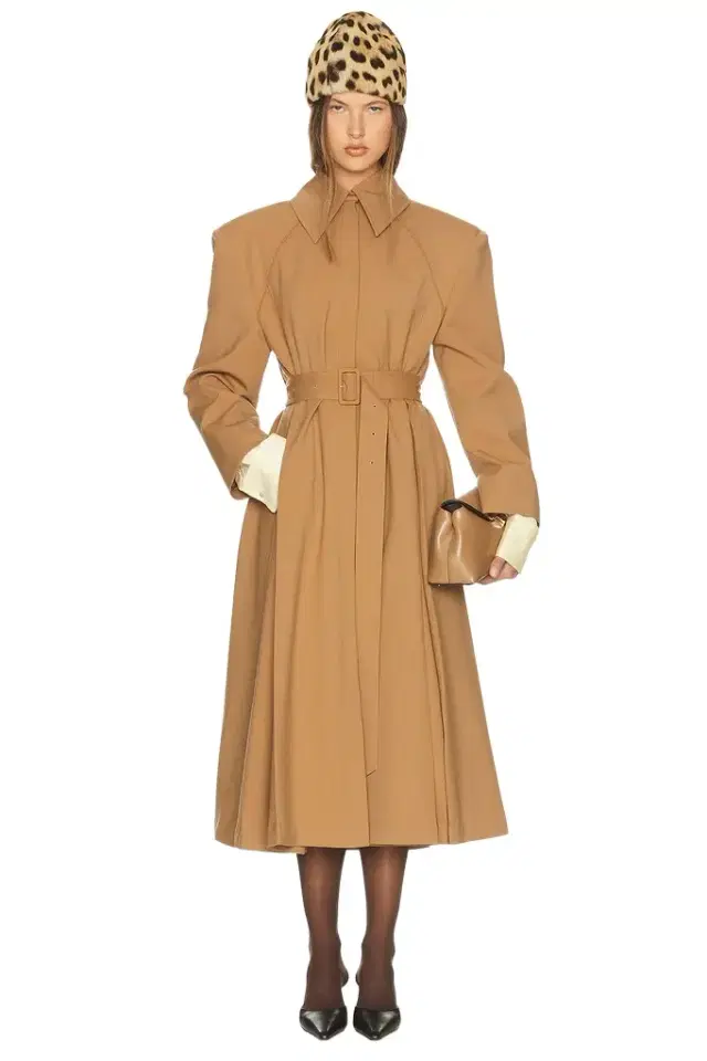 Helsa Wool Blend Midi Trench