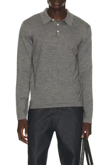 Simkhai Reynolds Long Sleeve Polo | Thumbnail 1