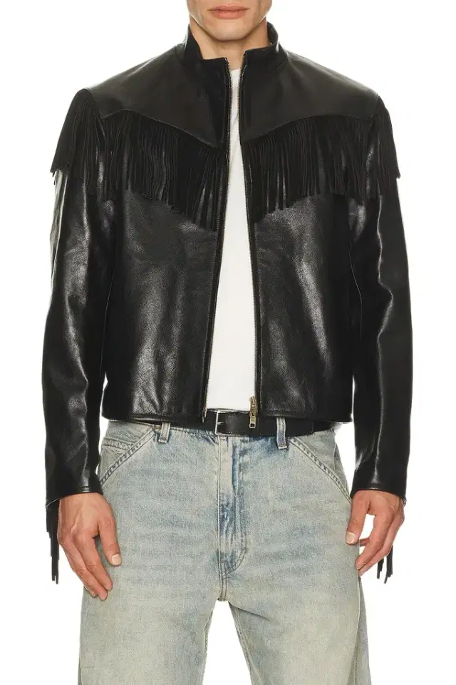 Austin Post Leather Fringed Western Cafe Racer