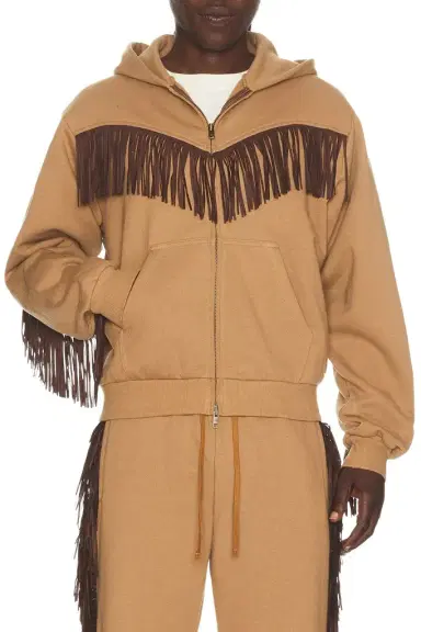 Austin Post Fringed Full Zip Hoodie | Thumbnail 1