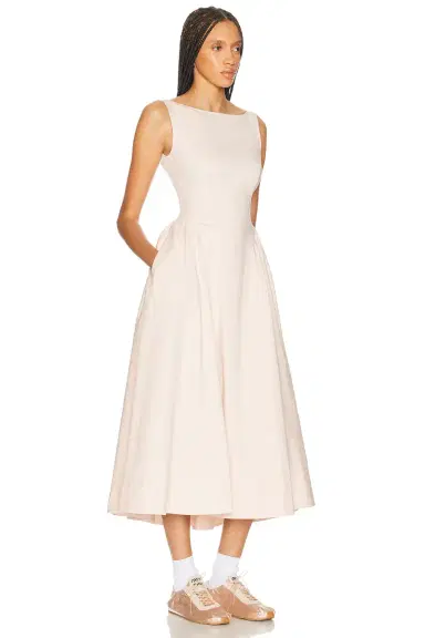 Helsa Stretch Cotton Sateen Midi Dress | Thumbnail 2 Helsa Stretch Cotton Sateen Midi Dress | Thumbnail 2