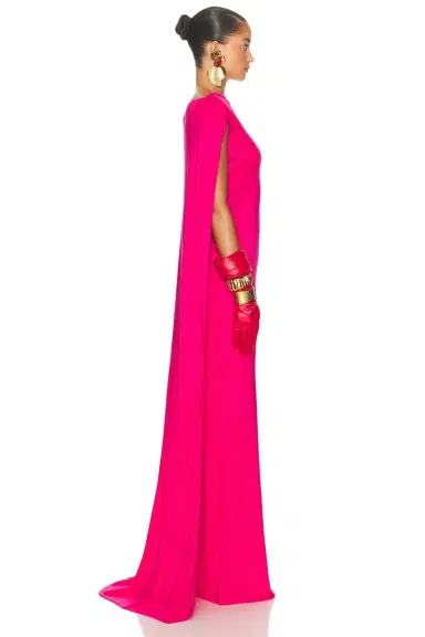 Helsa The Alva Caped Jersey Dress | Thumbnail 3